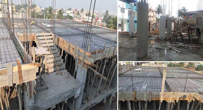 Details of Reinforcement in Construction for Column Beams and Slabs
