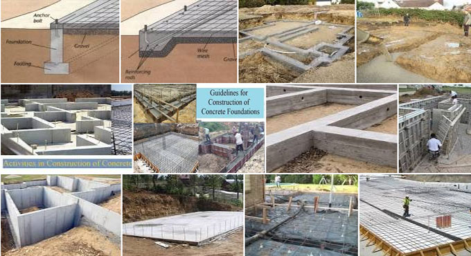 Three types of Concrete Foundations