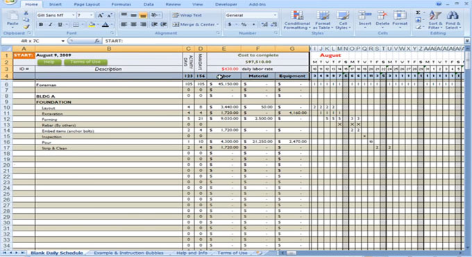 Download Cost to Complete Construction Spreadsheet