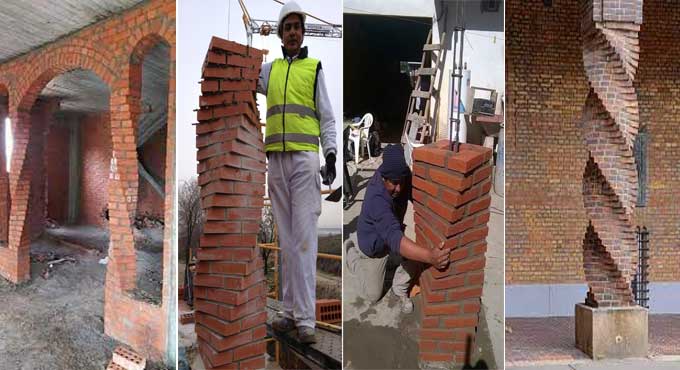 An Explanation of how to build a Beautiful Twisted Brick Column and how to calculate it