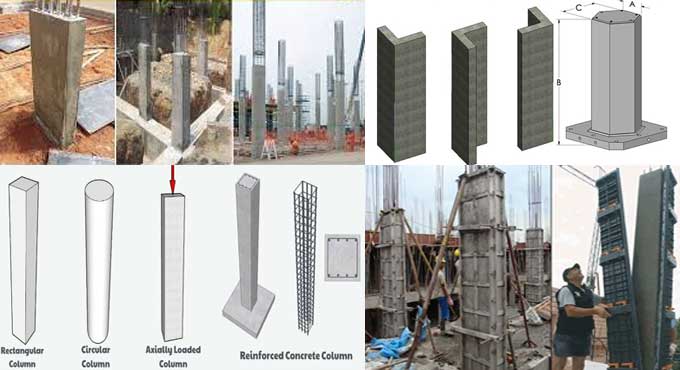 List of the Types of Columns Used in Construction