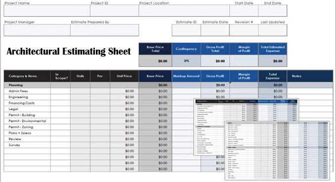 Architectural Estimating Sheet: A Guide for Project Managers