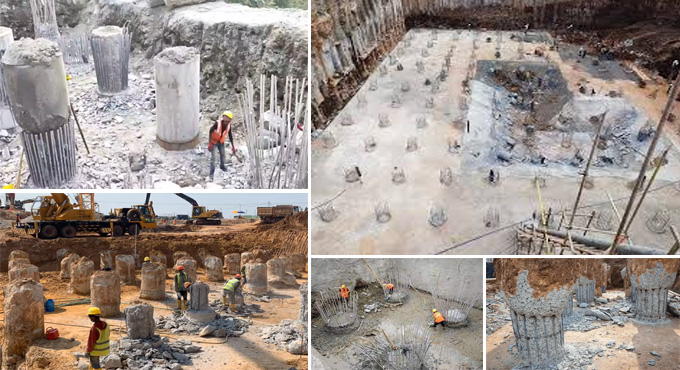 How to do Concrete Pile Cut-off and Blinding Concrete