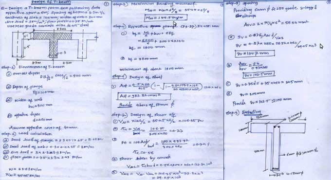 Learn the detail process to design a T-beam